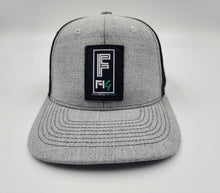 Load image into Gallery viewer, Black/Grey FIG Snapback Trucker Cap
