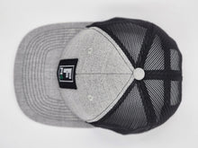 Load image into Gallery viewer, Black/Grey FIG Snapback Trucker Cap
