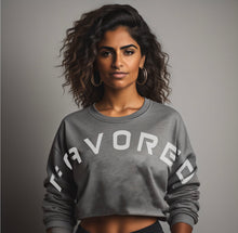 Load image into Gallery viewer, FAVORED CROP TOP SWEATSHIRT
