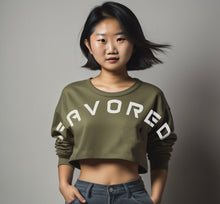 Load image into Gallery viewer, FAVORED CROP TOP SWEATSHIRT
